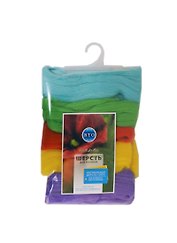Шерсть для валяния РТО (WF100/2) (100г.) (5цв.) (упаковка)