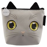 Кошелек на молнии Кошка Глаза (ПВХ) (11х8)