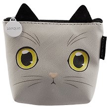 Кошелек на молнии Кошка Глаза (ПВХ) (11х8)