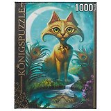 Пазл Königspuzzle 1000 эл.68,5*48,5см. Джеф Хейни. Кот и отражение АЛК1000-6520