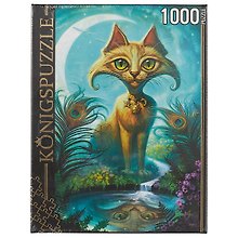 Пазл Königspuzzle 1000 эл.68,5*48,5см. Джеф Хейни. Кот и отражение АЛК1000-6520