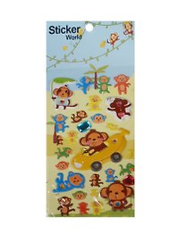 Наклейки Sticker World Обезьяны (ZC-B019) (11097502) (3+) (упаковка)