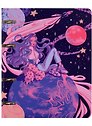 Тетрадь на кольцах «Cosmic Girl» 100 листов в клетку, А5, сменный блок - Listoff