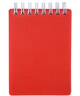Блокнот А7 80л кл. "CANVAS" красный, пласт.обл, спираль