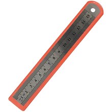 Линейка 15 см, металлическая, GoodMark