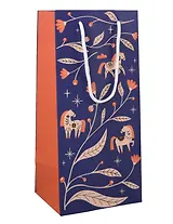 Пакет бутылочный 32*15 "Lucky"синий, НГ, бум.мат.ламинат