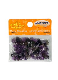 Натур. камни Аметист (россыпь) (00009451) (60-70шт) (20г) (упаковка)