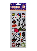 Наклейки объем. Скелеты (FD060063) (C22587) (8,8х15см) (ассорти) (2 дизайна) (упаковка)