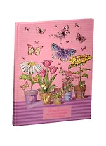 Дневник для мл.кл. "ЦВЕТЫ И БАБОЧКИ" 7БЦ, тиснение цв.фольгой, Феникс