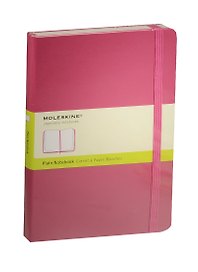 Книга для записей А5 120л нелин. "Classic Large" розовая, жесткая обложка, резинка, Moleskine