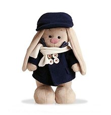 Мягкая игрушка Зайка Ми в синем бушлате и кепке (31 см) (StM-006)