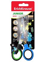 Ножницы 130мм "Junior Decor Funny Monsters", с принтом на лезвиях, блистер, ErichKrause 
