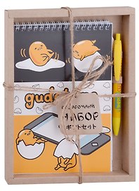 Набор канцелярский «Gudetama» (ручка шариковая автоматическая, блокнот А5 60 листов), в подарочной упаковке, Centrum