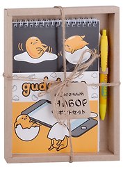 Набор канцелярский «Gudetama» (ручка шариковая автоматическая, блокнот А5 60 листов), в подарочной упаковке, Centrum