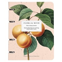 Тетрадь на кольцах «Flora. Персики» 120 листов в клетку, А5, сменный блок - Be Smart