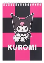Блокнот А5 60 листов, клетка, "Kuromi-3" гребень