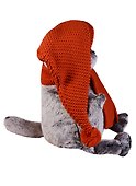 Мягкая игрушка Басик в вязаной  шапке и шарфе (30 см) (Ks30-075) - 1