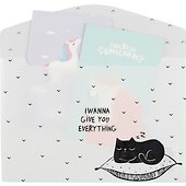 Папка -конверт «Sad cat» А4 на кнопке, в ассортименте - 1