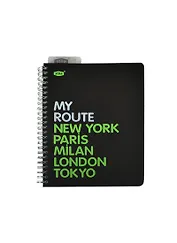 Тетрадь в клетку Stila, My Route, 96 листов, черно-зеленая