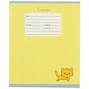 Тетрадь в клетку Unnika, "Рыжик", 12 листов, в ассортименте