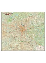 Московская обл. Общегеографическая карта (1:220тыс) (156х140) (459,665) (капс., гл.)