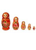 Матрешка 5 предм. "Узор", арт. С-6 (164) - 1