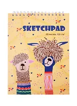 Скетчбук А5 60л Альпаки белый офсет, 100г/м2, тв.обложка, гребень