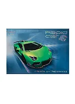 Альбом для рисования 40л А4 "Яркий автомобиль" офсет 120г/м2, тиснение фольгой, сплошной гл.лак, скрепка, Unnika