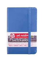 Скетчбук 9*14 80л "Art Creation" синий, 140г/м2, слоновая кость, тв.обл., Royal Talens