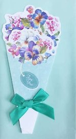Набор для творчества, Color Kit Набор для скрапбукинга Открытка букетик Бирюзовый (OTK05)