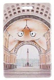 Чехол для карточек вертикальный СПб Пушистый Петербург Карл (ДК2025-488)