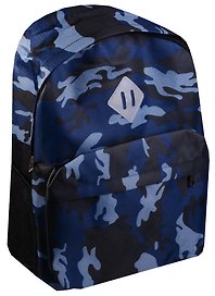 Рюкзак школьный, 40 см, синий камуфляж, GoodMark