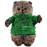 Мягкая игрушка Басик в в зеленой толстовке с карманом-кенгуру (19 см) (Ks19-131)