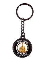 Брелок-канат Москва ХВБ (металл цв.черн.жемч.,вст.фигурн.зол.) (127CHB-8-18G )