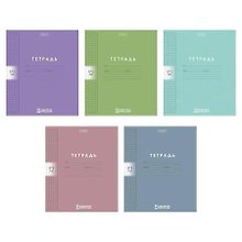 Тетрадь 12л кл. "Color Set" пласт.обл., ассорти