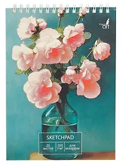 Скетчбук А5 20л "Нежный натюрморт" акварельн., с перф., 200г/м2, мел.картон