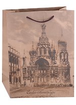 Пакет А4 33*24*8 СПб "Храм Спаса на Крови" крафт