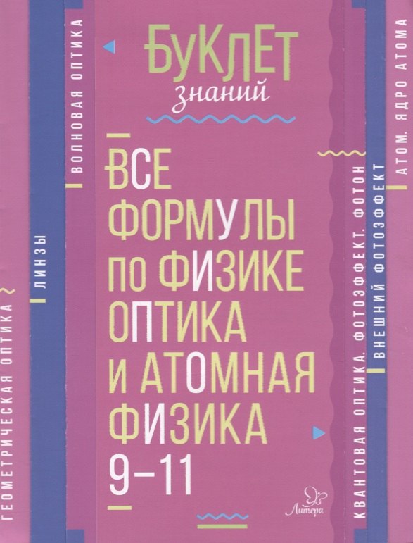 

Все формулы по физике. Оптика и атомная физика. 9-11 классы