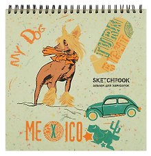 Блокнот для зарисовок 190*190мм 60л Полином SKETCHBOOK QUADRO на спирали