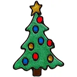 Наклейка новогодняя Елочка (14х9) (глиттер)