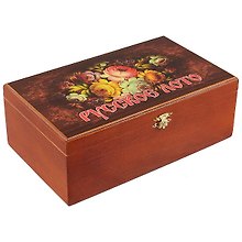 Игра Лото в подарочной деревянной коробке Цветы (14х25х8) (123-072)