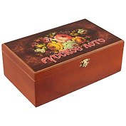 Игра Лото в подарочной деревянной коробке Цветы (14х25х8) (123-072)