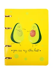 Тетрадь на кольцах в клетку Unnika, "Cute & Funny. Авокадо", 100 листов