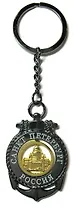 Сувенир, Брелок-якорь-тросик,"Исаакиевский собор", металлическая вставка фигурная (цвет золото)