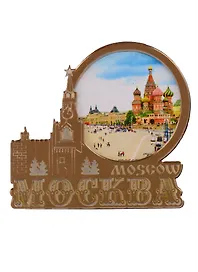 ГС Магнит Москва зеркальный с картинкой вид 2 (акрил) (7,5см)