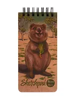 Скетчбук 105*220 80л "Квокка" крафт бумага 125г/м2, карт.обл., тв.подложка, гребень