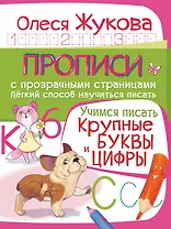 Учимся писать. Крупные буквы и цифры