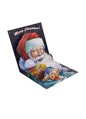 3D открытка Сюрприз (Santa's Surprise) (квадрат) (799)