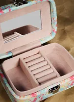 Шкатулка для драгоценностей с зеркалом Девочка (13х9х5) кожзам (6711013)