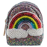 Сумочка-рюкзачок на молнии с блестками Радуга (10см) (ПВХ бокс)